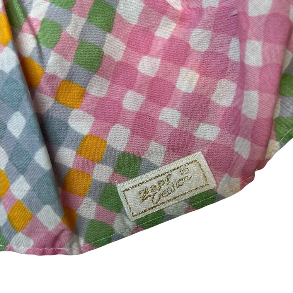Vintage Zapf Creation‎ Colorful Checkered Doll Dress